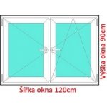 Soft Dvoukřídlé plastové okno 120x90 cm O+OS – Zbozi.Blesk.cz