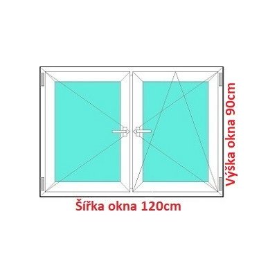 Soft Dvoukřídlé plastové okno 120x90 cm O+OS – Zbozi.Blesk.cz
