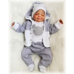 Kojenecká 3D souprava Bílý puntík 1 bílá – Zboží Dáma