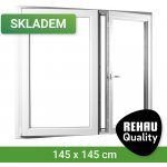 SKLADOVÁ-OKNA.cz se štulpem REHAU Smartline+ 1450 x 1450 – Zboží Mobilmania
