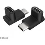 Akasa 90° USB 3.1 Gen 2 Type-C na Type-C AK-CBUB63-KT02 2ks – Zboží Živě