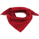 Bavlněný šátek s puntíky 65x65 cm, barva 1 (bsp074) červená jahoda – Zboží Mobilmania