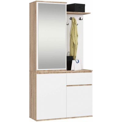 Ak furniture Předsíňová stěna Entro bílá/dub sonoma – Zboží Dáma