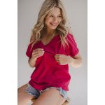 Kojící tričko M-Shirt V-neck Fuchsia – Hledejceny.cz