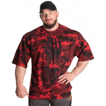 Gasp Thermal Skull Tee pánské oversized sportovní triko Gasp maskáčové červené