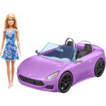 Mattel Barbie a její fialový auto kabriolet – Hledejceny.cz