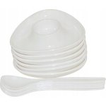 Stojánek na vajíčko plast 6 ks se lžičkami – Zboží Dáma