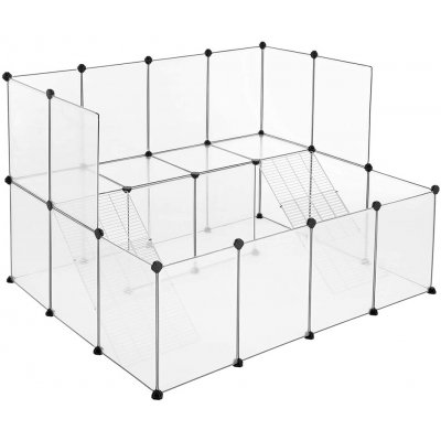 SONGMICS Ohrádka pro morčata 143 x 108 x 93 cm bílo-černá – Hledejceny.cz
