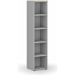 Primo Kancelářský regál GRAY, 1781 x 400 x 420 mm, šedá/bříza – Zboží Mobilmania