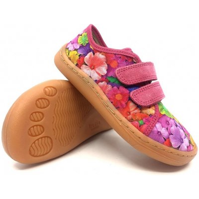 Froddo Barefoot tenisky BF Canvas Flowers růžové – Sleviste.cz