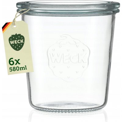 Weck zavařovací sklenice Sturz 6 x 580ml s víčkem – Zboží Dáma