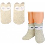 BN Dívčí bavlněné ponožky Smajlík 3D capuccino – Zboží Mobilmania