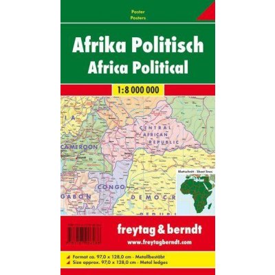 AFR B Afrika 1:8 000 000 / politická nástěnná mapa (lištovaná)