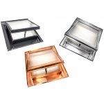 EVROmat Měděný střešní výlez 60 x 60 cm do ploché krytiny poklop makrolon 4I90000101 – HobbyKompas.cz