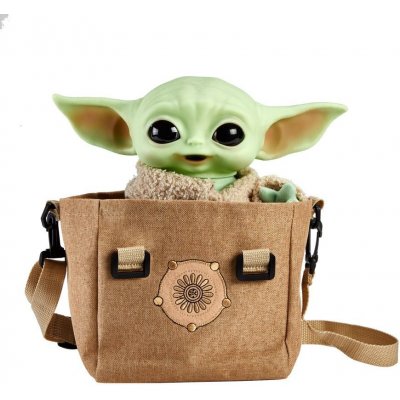 Mattel Star Wars The Mandalorian Grogu The Child Baby Yoda s taškou 28 cm