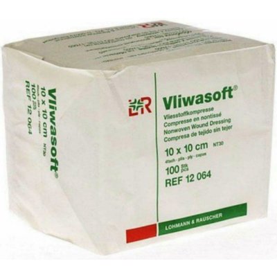 Vliwasoft Komprese nesterilní 10 x 10cm/4v 100 ks – Zboží Dáma