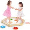 Montessori smyslová pomůcka Tuktuk Montessori set WD14-WD13 - balanční kladina + barevné stupačky 1-6