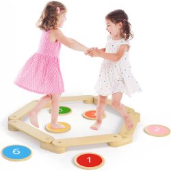 Tuktuk Montessori set WD14-WD13 - balanční kladina + barevné stupačky 1-6