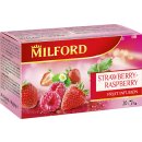 Milford ovocný čaj s příchutí jahod a malin 20 x 2,5 g