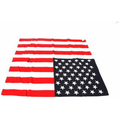 Šátek U.S. s čtvercovým potiskem vlajka USA – Zboží Mobilmania