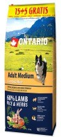 Ontario Dog Adult Medium Lamb & Rice 2 x 20 kg
