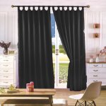 TP Saténové závěsy Home Art - 2 kusy Černé – Sleviste.cz