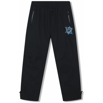 Kugo DK8505 chlapecké šusťákové kalhoty zateplené černé zipy černá – Zboží Mobilmania