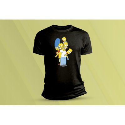 Sandratex dětské bavlněné tričko Simpsonovi 3. černá