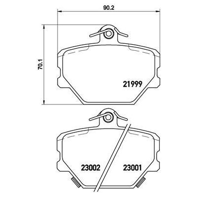 Sada brzdových destiček, kotoučová brzda BREMBO P 50 038