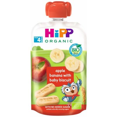 HiPP BIO Hippies jablko banán baby sušenky 100 g – Zboží Mobilmania