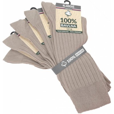 100% bavlna klasické pánské jednobarevné žebrované ponožky mix13 – Zboží Mobilmania