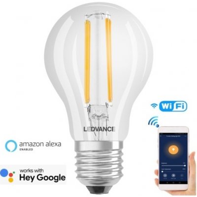 Ledvance Chytrá LED žárovka E27 Smart+ Filament Classic A60 6W 60W teplá bílá 2700K WiFi stmívatelná – Zboží Mobilmania