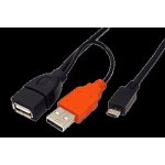 Roline 19.08.1009 USB 2.0 USB A(F) + USB A(M) - microUSB B(M), OTG, 1m,černý – Zbozi.Blesk.cz