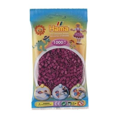 HAMA korálky bordo MIDI - 1000 ks – Zboží Dáma
