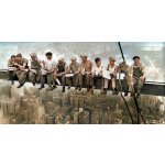 Dělníci na traverze - kolorovaná verze 1 deska 100x50 – Zboží Dáma