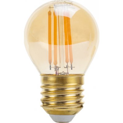 Optonica, LED plastová žárovka G45 E27, zlatá, 4W, stmívatelná, 2700K, OP1326 – Hledejceny.cz