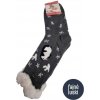 Teplé ponožky s kožíškem vánoční č.2