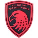 WARAGOD Medal of Honor Eagle PVC nášivka, červená – Sleviste.cz