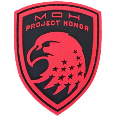 WARAGOD Medal of Honor Eagle PVC nášivka, červená – Sleviste.cz