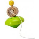 Goki Dřevěná káča s provázkem zelená – Zbozi.Blesk.cz