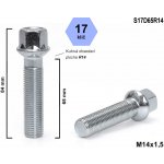 Kolový šroub M14x1,5x65 koule R14, klíč 17, S17D65R14, výška 84 mm
