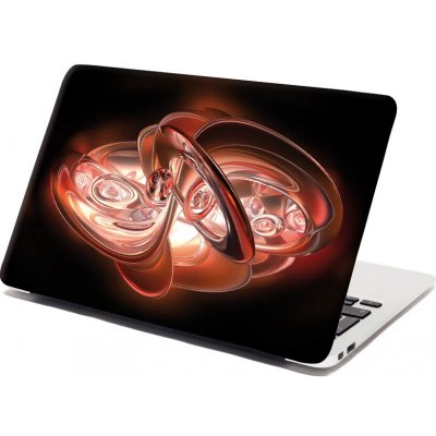 Sablio Samolepka na notebook Červená abstrakce - 38x26 cm – Zboží Mobilmania