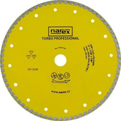 DIA 230 TP Diamantový děl. kotouč pro stavební materiál TURBO PROFESSIONAL Narex 65405145 – Zboží Mobilmania