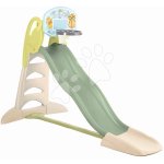 Smoby s vodotryskem a basketbalovým košem Toboggan XL Slide Green 230 cm – Sleviste.cz