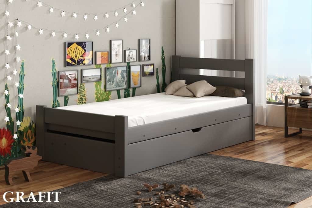 DP - Detske postele Nela s výklopným úložným prostorem Barva Grafit