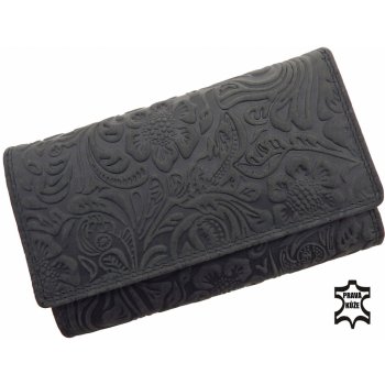 TONIBAG dámská kožená peněženka VZOR Materiál Přírodní kůže černá černá