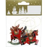 Gerd Rodermund Sada dřevěných houpacích koníků, barevné, 4,5 x 3,5 cm, 6 ks – Hledejceny.cz