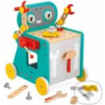 Janod BricoKids Dřevěné chodítko a vozík s nářadím 38 ks – Sleviste.cz