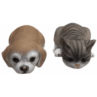 Prodex pes a kočka ležící 23 x 12 zahradní dekorace polystone – Zbozi.Blesk.cz