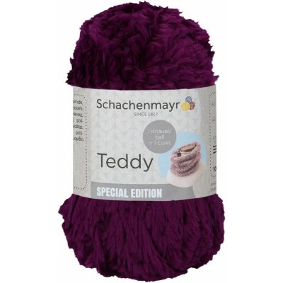 Chlupatá pletací příze Teddy barva: 032 berry – Zboží Mobilmania